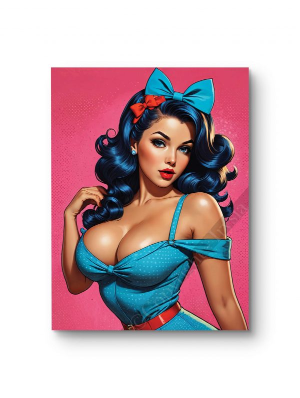 Tableau représentant une pin-up au style glamour et audacieux.