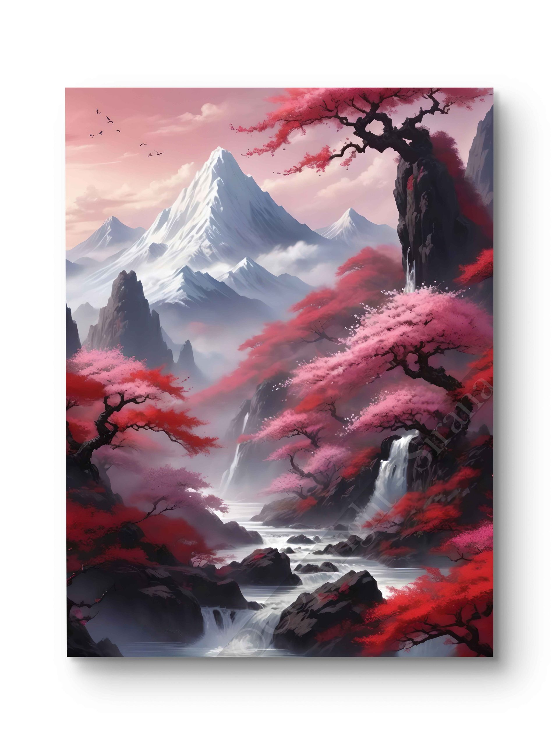 Tableau Cascade Rouge