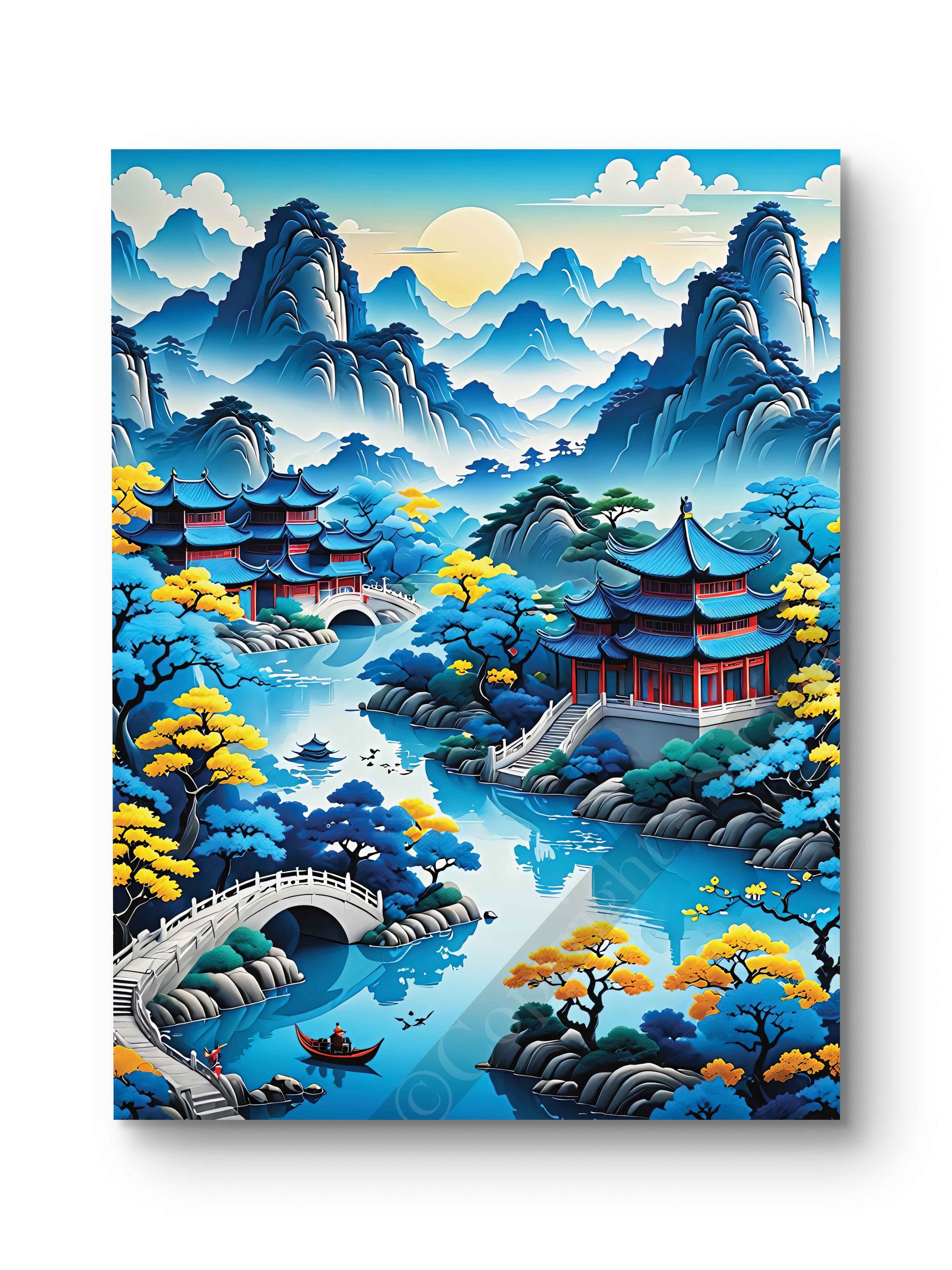 Tableau Tranquillité Bleue