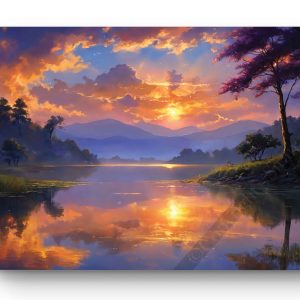 Tableau Crépuscule Doré