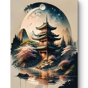 Tableau Pagode traditionnelle