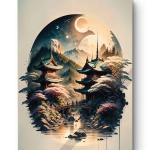 Tableau Pagode traditionnelle