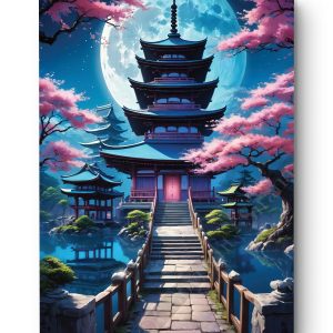 Tableau Pagode Sakura