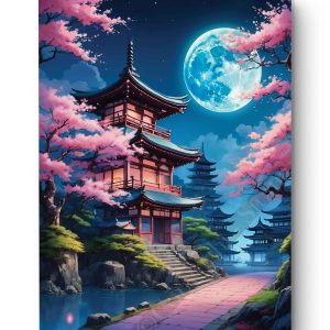 Tableau Pagode Sakura