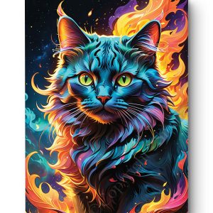 Tableau Chat des flammes
