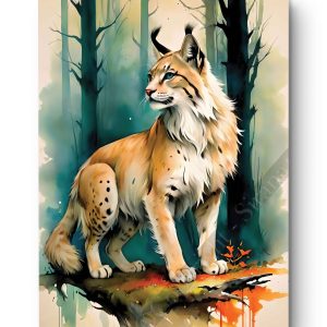 Tableau Lynx blanc