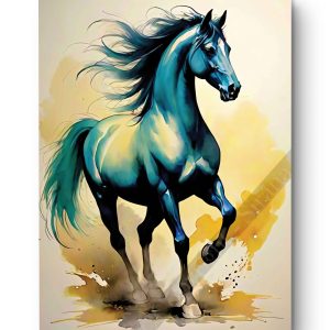 Tableau Cheval bleu